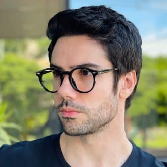 safine com br oculos de grau masculino redondo preto levi 4