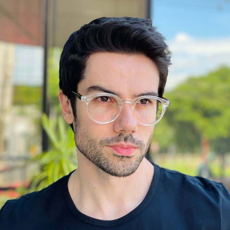 safine com br oculos de grau masculino redondo transparente levi 1