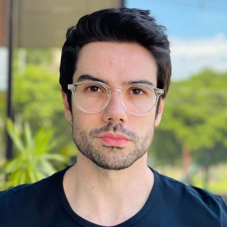 safine com br oculos de grau masculino redondo transparente levi