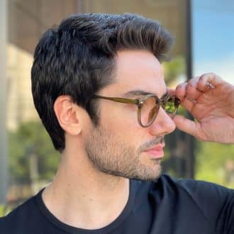 safine com br oculos de grau masculino redondo verde levi 3