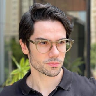 safine com br oculos de grau masculino redondo verde militar tadeu 1