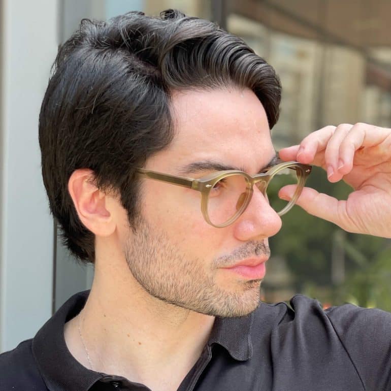 safine com br oculos de grau masculino redondo verde militar tadeu 2