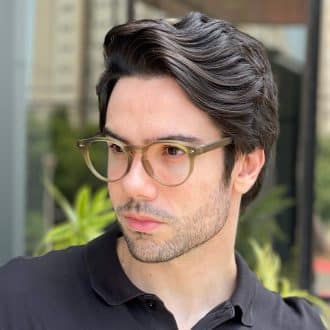 safine com br oculos de grau masculino redondo verde militar tadeu 3