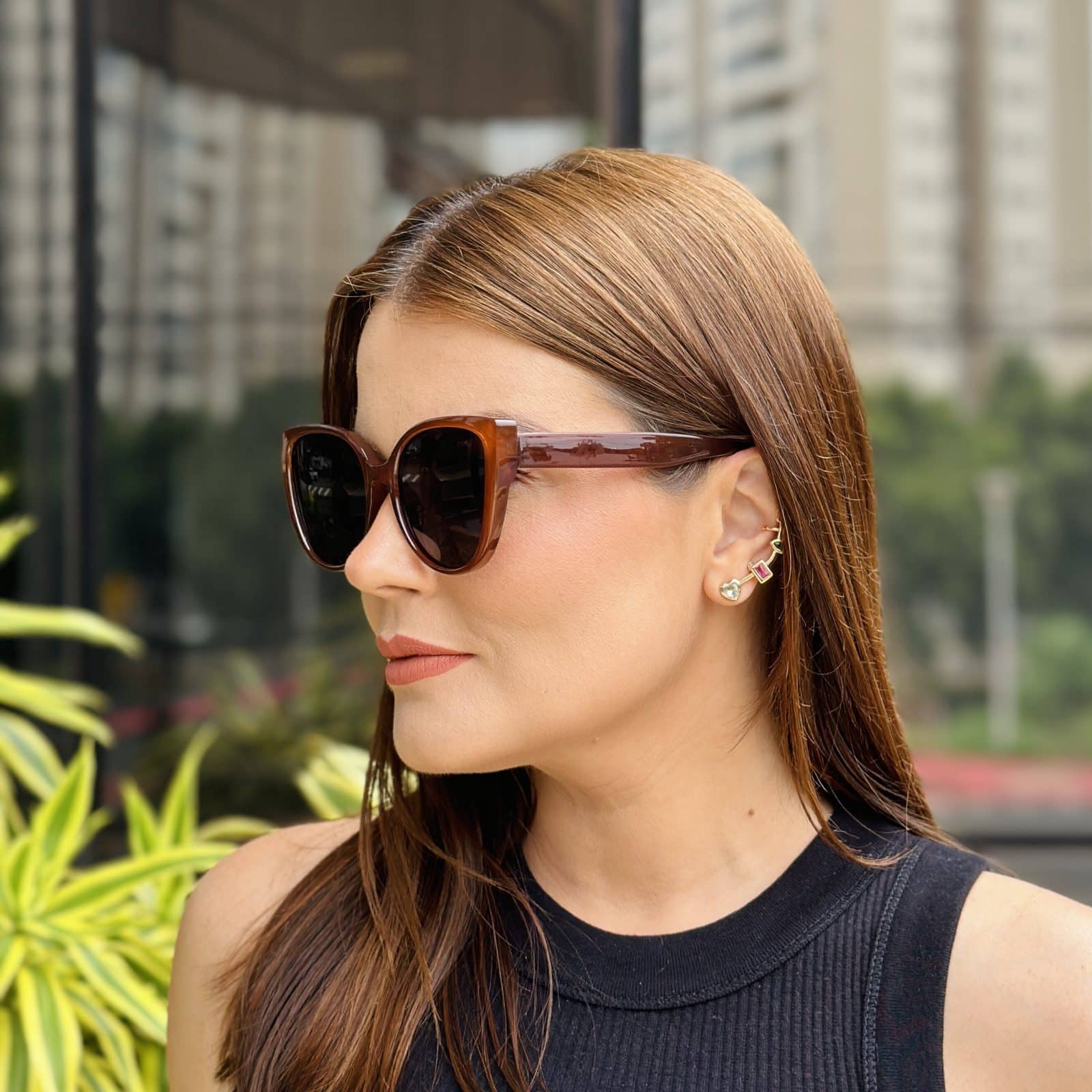 safine com br oculos de sol feminino gatinho marrom talita 1 safine com br oculos de sol feminino gatinho marrom talita 1