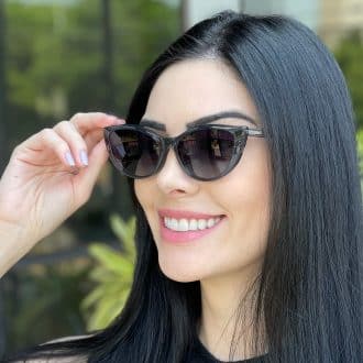 safine com br oculos feminino 2 em 1 clip on gatinho cinza joice