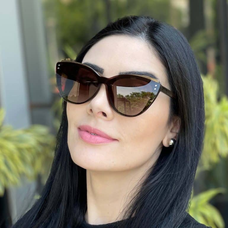 safine com br oculos feminino 2 em 1 clip on gatinho marrom amelia 1