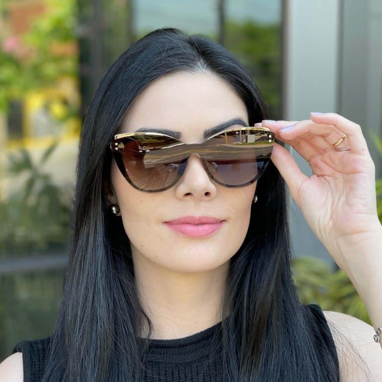 safine com br oculos feminino 2 em 1 clip on gatinho marrom amelia 3