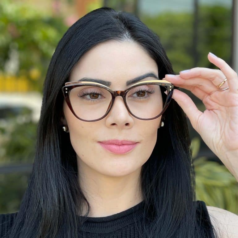 safine com br oculos feminino 2 em 1 clip on gatinho marrom amelia 7