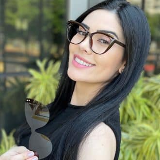 safine com br oculos feminino 2 em 1 clip on gatinho marrom amelia 8