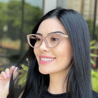 safine com br oculos feminino 2 em 1 clip on gatinho nude joice 4