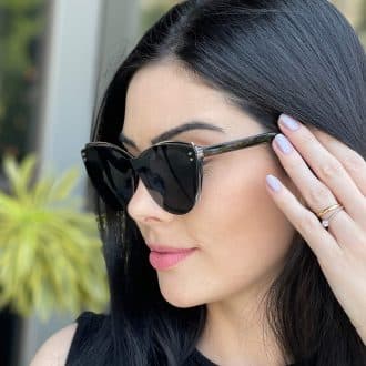 safine com br oculos feminino 2 em 1 clip on gatinho preto e azul amelia 2