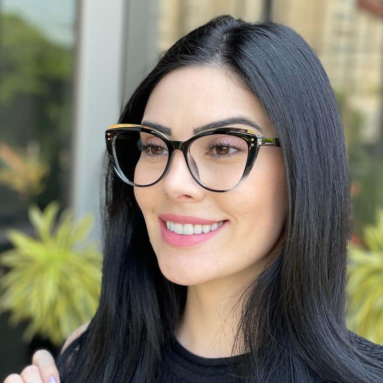 safine com br oculos feminino 2 em 1 clip on gatinho preto e azul amelia 4