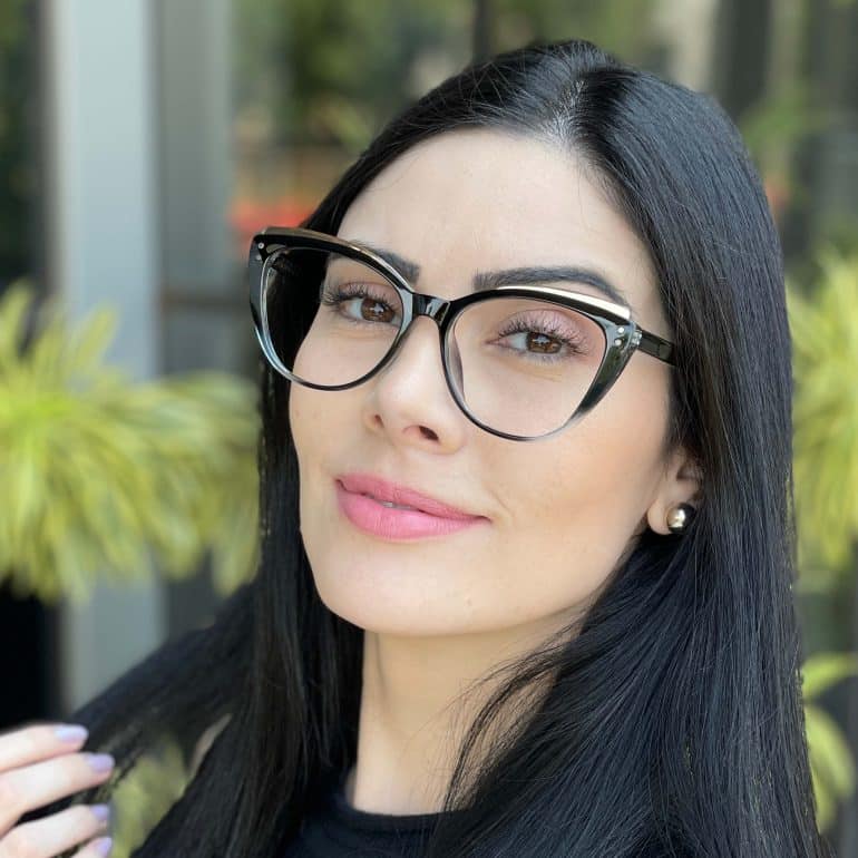 safine com br oculos feminino 2 em 1 clip on gatinho preto e azul amelia 5