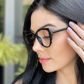 safine com br oculos feminino 2 em 1 clip on gatinho preto isis 6