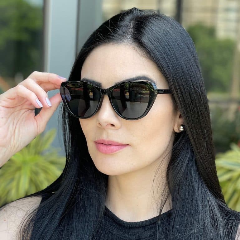 safine com br oculos feminino 2 em 1 clip on gatinho preto isis