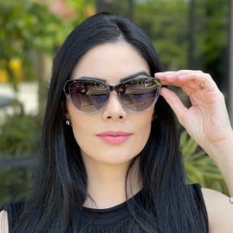 safine com br oculos feminino 2 em 1 clip on gatinho tartaruga azul isis 3