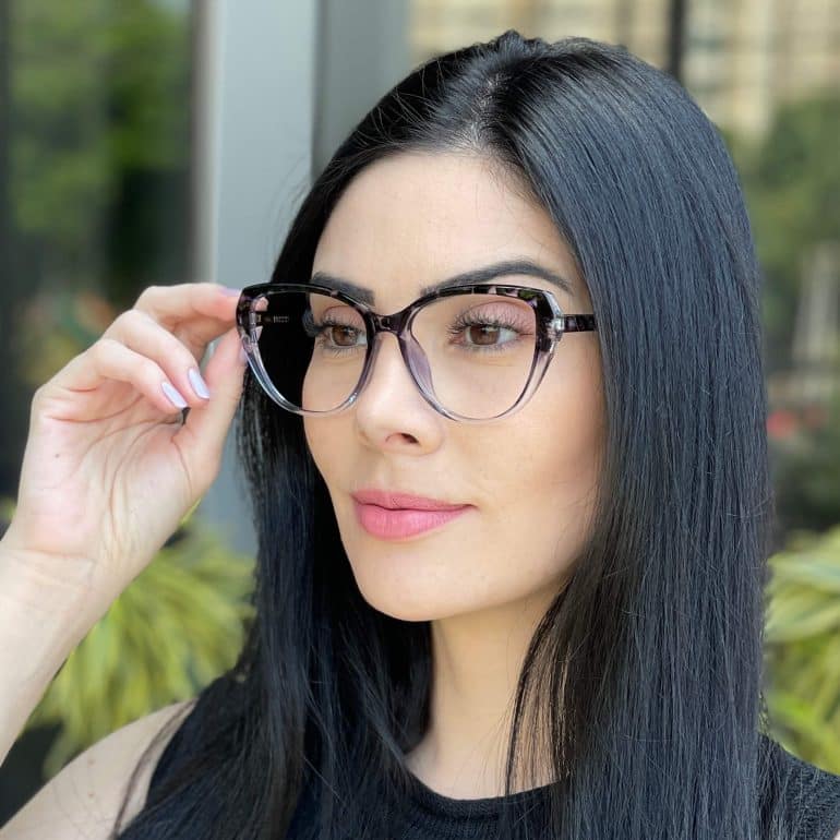 safine com br oculos feminino 2 em 1 clip on gatinho tartaruga azul isis 4