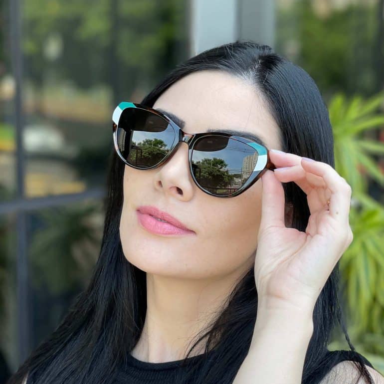 safine com br oculos feminino 2 em 1 clip on gatinho tartaruga isis 5
