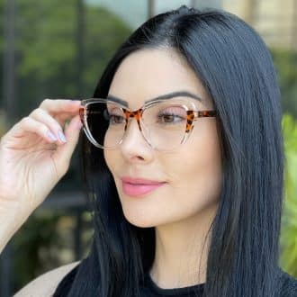 safine com br oculos feminino 2 em 1 clip on gatinho transparente e onca isis 3