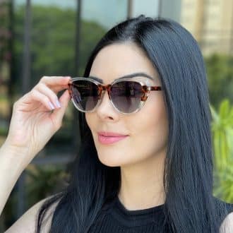safine com br oculos feminino 2 em 1 clip on gatinho transparente e onca isis