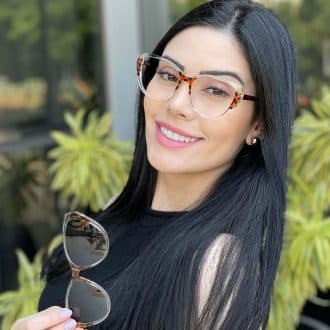 safine com br oculos feminino 2 em 1 clip on gatinho transparente e onca isis 6