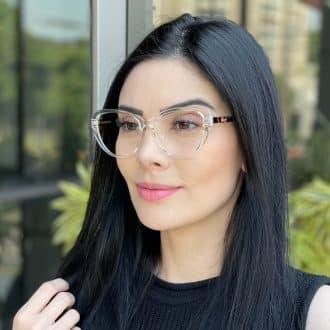 safine com br oculos feminino 2 em 1 clip on gatinho transparente e tartaruga isis 13