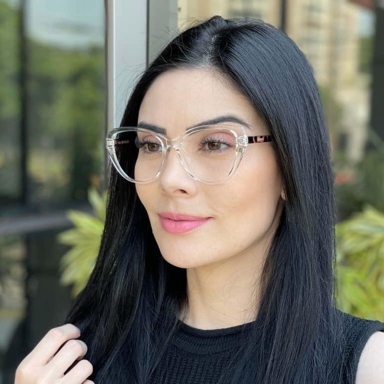safine com br oculos feminino 2 em 1 clip on gatinho transparente e tartaruga isis 13