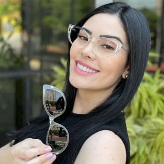 safine com br oculos feminino 2 em 1 clip on gatinho transparente joice 8