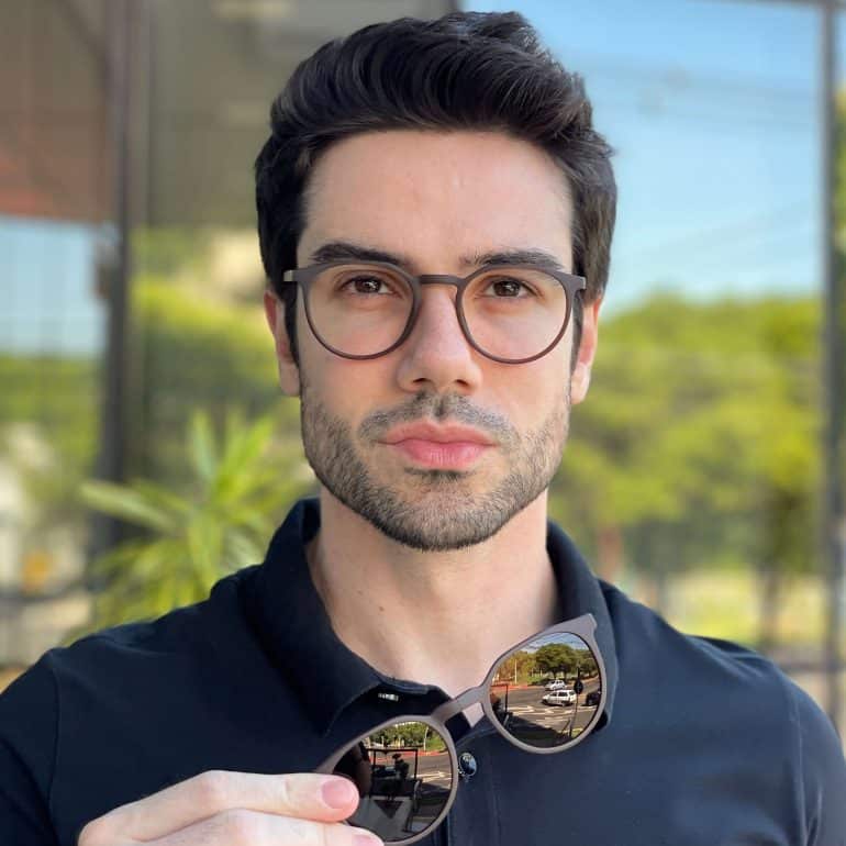 safine com br oculos 2 em 1 clip on masculino redondo marrom caleb 3