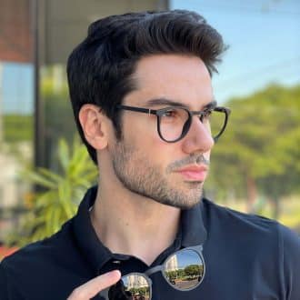 safine com br oculos 2 em 1 clip on masculino redondo preto caleb 6