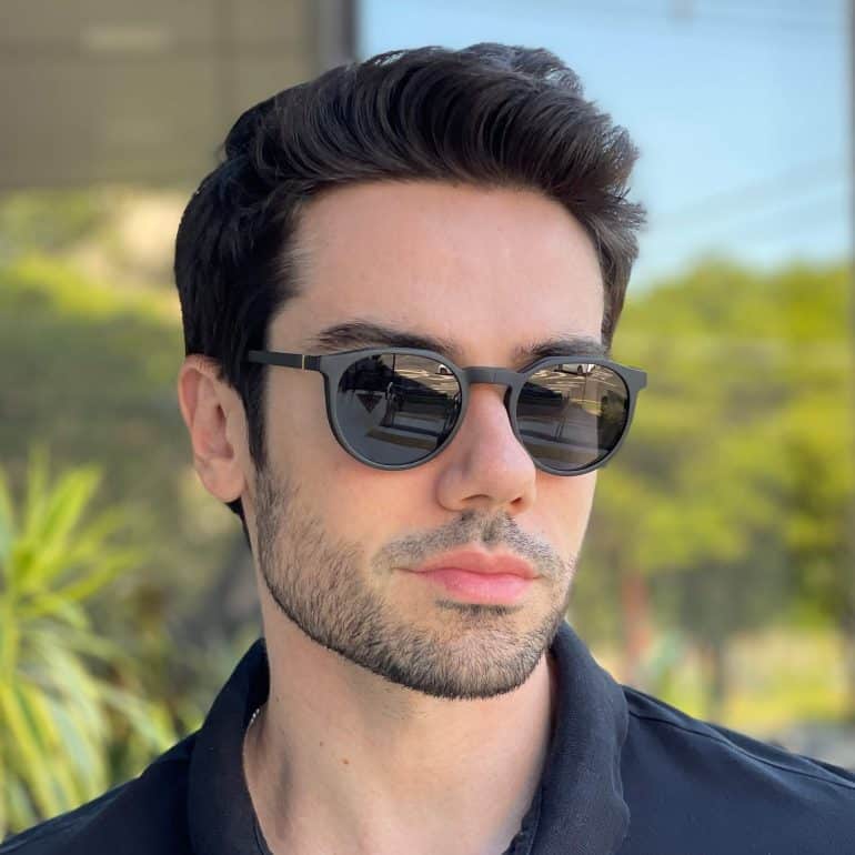 safine com br oculos 2 em 1 clip on masculino redondo preto caleb