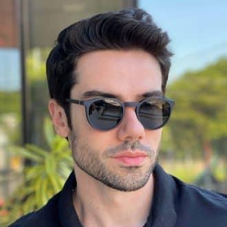 safine com br oculos 2 em 1 clip on masculino redondo preto e azul caleb