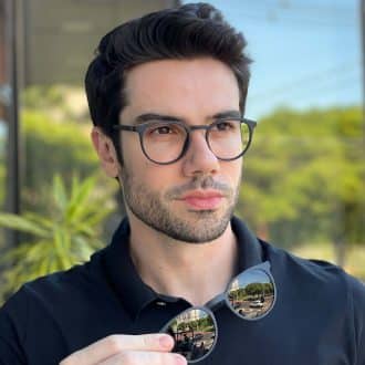 safine com br oculos 2 em 1 clip on masculino redondo preto e azul caleb 4