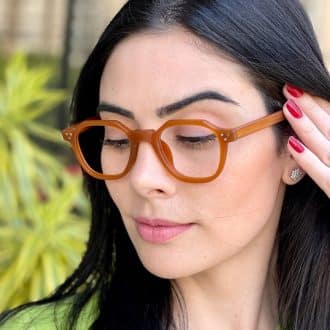 safine com br oculos de grau feminino hexagonal caramelo marcella 2