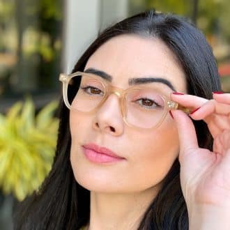 safine com br oculos de grau feminino hexagonal champanhe marcella 1