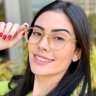 safine com br oculos de grau feminino hexagonal champanhe marcella 4