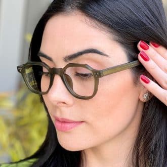 safine com br oculos de grau feminino hexagonal verde marcella 2