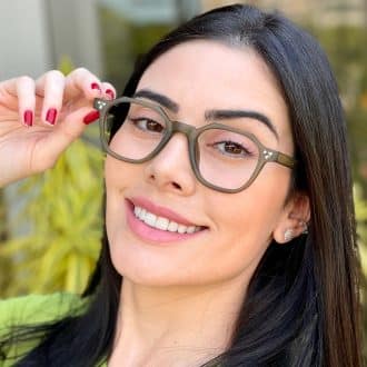safine com br oculos de grau feminino hexagonal verde marcella 4
