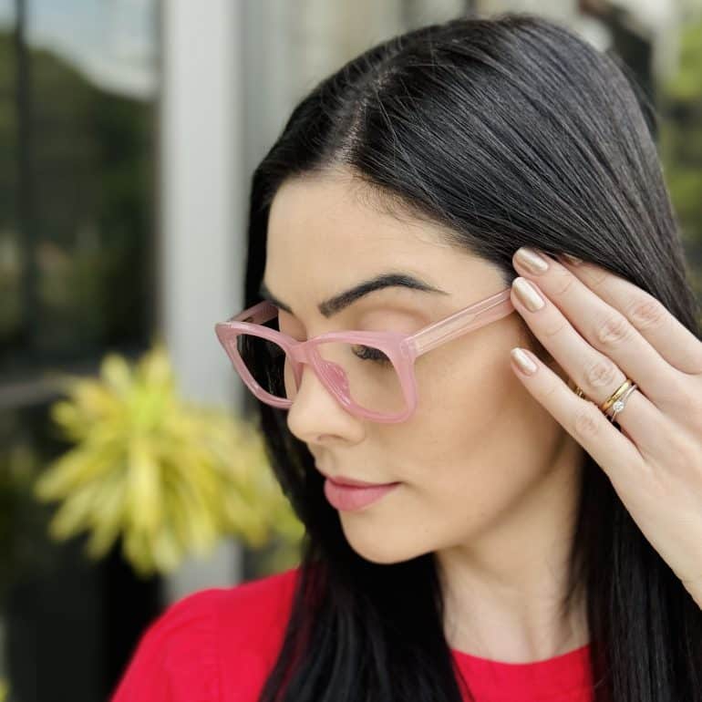 safine com br oculos de grau feminino quadrado rosa manu 2
