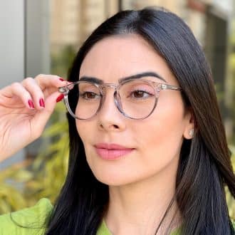 safine com br oculos de grau feminino redondo cinza raissa