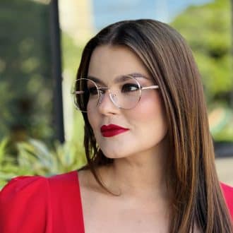 safine com br oculos de grau feminino redondo dourado mavi 3