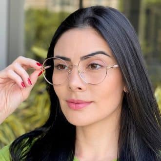 safine com br oculos de grau feminino redondo marrom mavi 1
