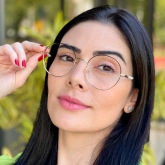 safine com br oculos de grau feminino redondo preto e dourado mavi 1