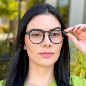 safine com br oculos de grau feminino redondo preto fosco raissa 3