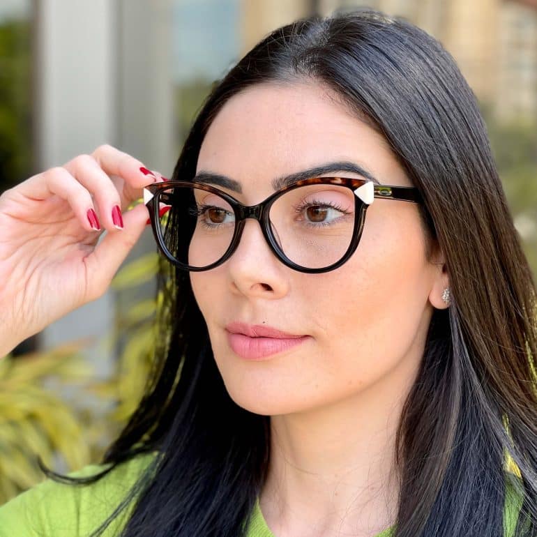 safine com br oculos de grau gatinho preto e tartaruga luciana
