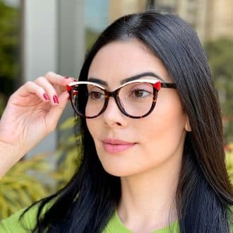 safine com br oculos de grau gatinho tartaruga e branco luciana
