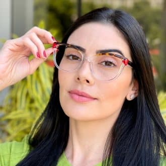 safine com br oculos de grau gatinho transparente e tartaruga luciana 1