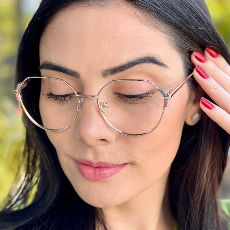 safine com br oculos de grau hexagonal prata e cinza rebeca 2