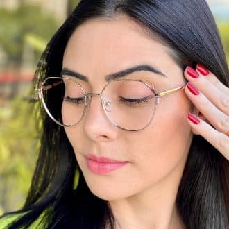 safine com br oculos de grau hexagonal prata e marrom rebeca 7