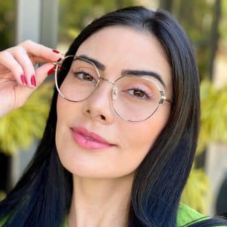 safine com br oculos de grau hexagonal prata e preto rebeca 1